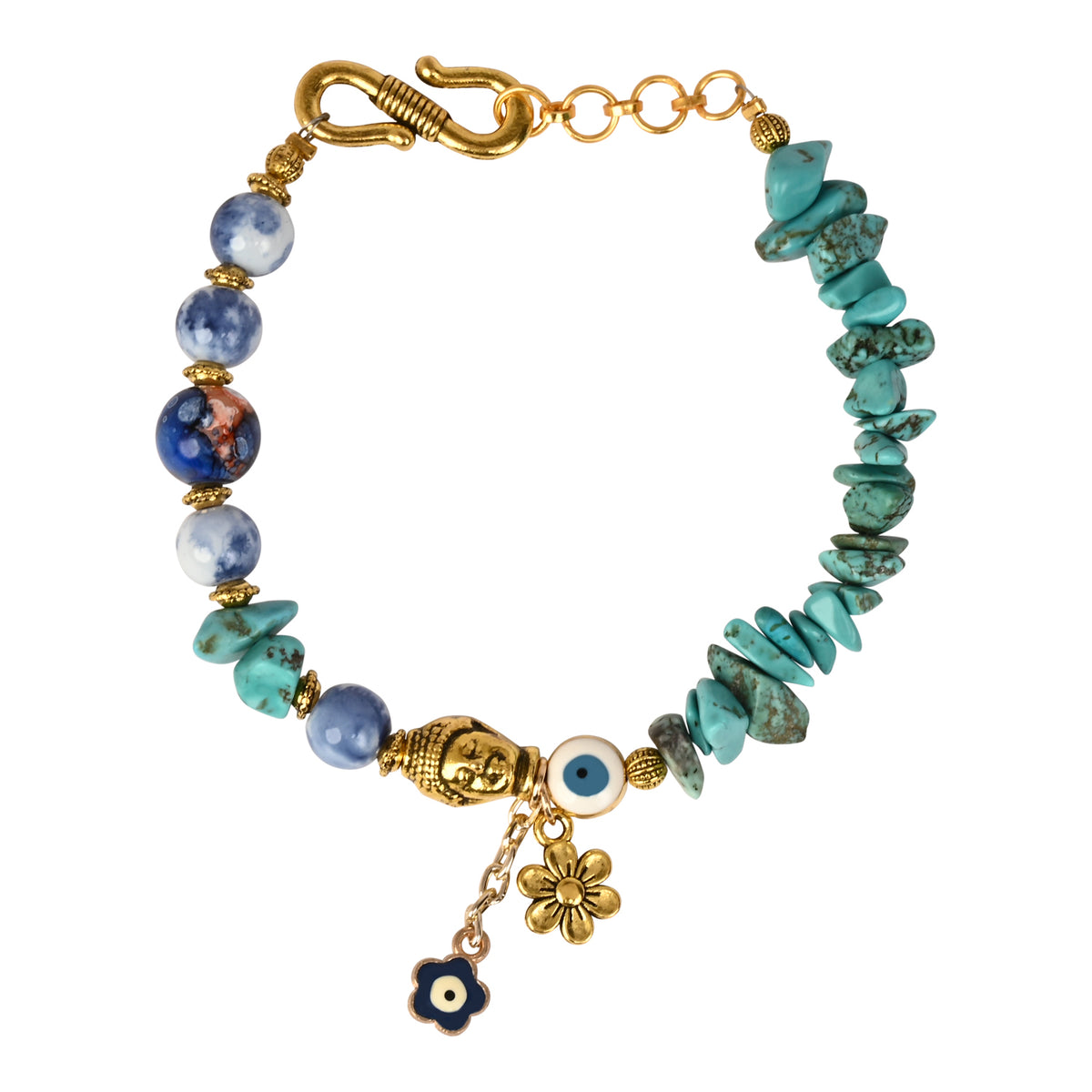 Evil Eye Charm Turquoise Bracelet