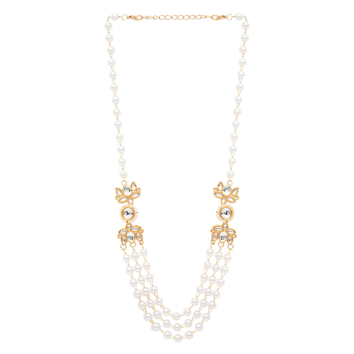 Kundan Lotus Jewellery Set for Girls