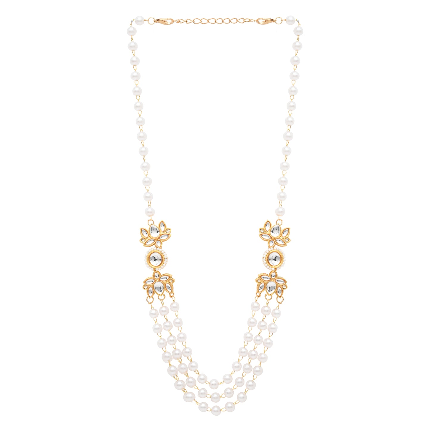 Kundan Lotus Jewellery Set for Girls