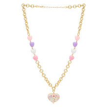 Load image into Gallery viewer, Heart Unicorn Charm Necklace Bracelet Jewellery Set
