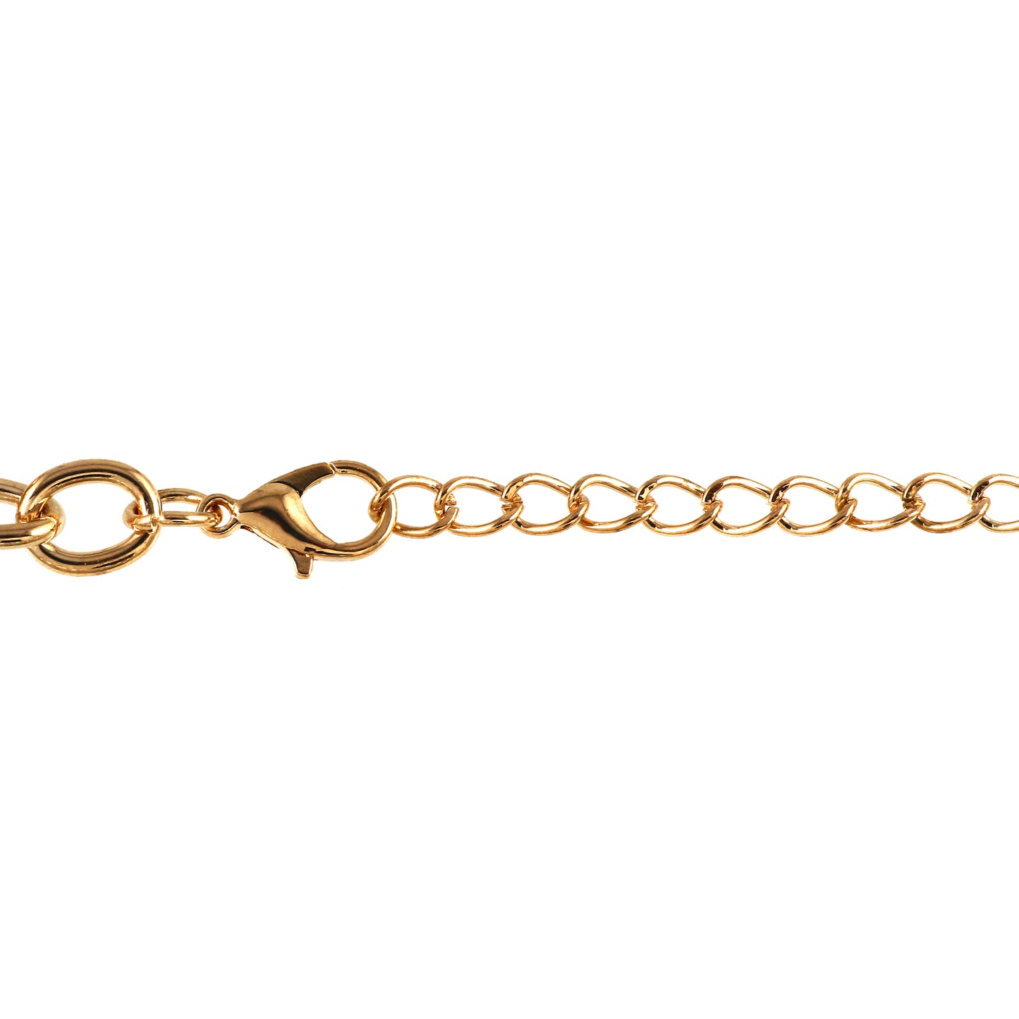Gold Tone Leaves Beads Chain Bracelet