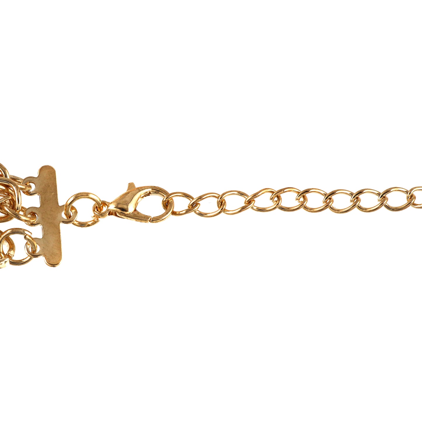 Gold Tone Chain Beaded Bracelet