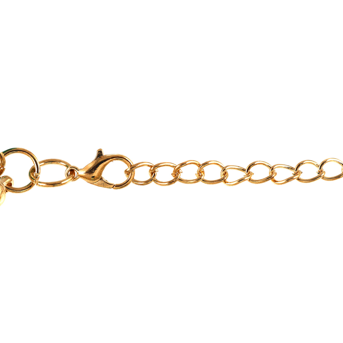 Gold Tone Chain Beaded Bracelet