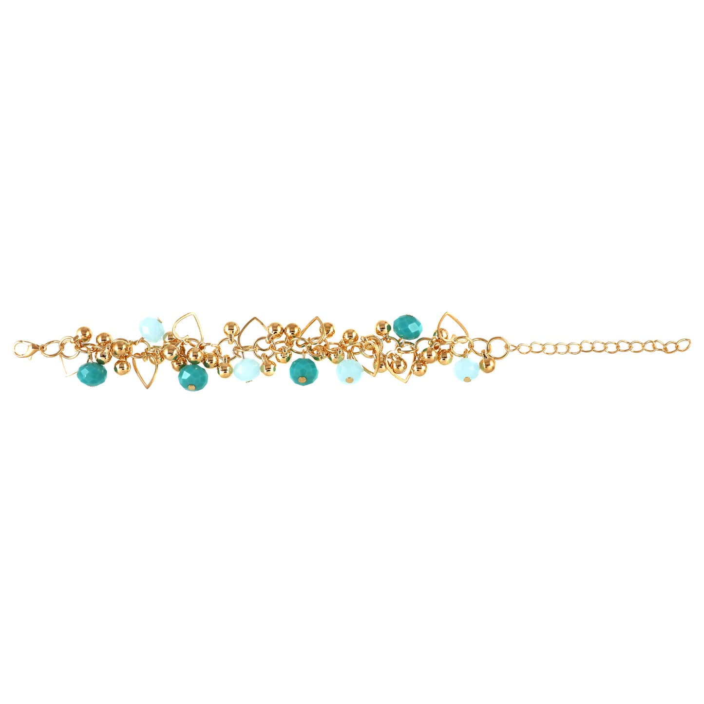 Gold Tone Chain Beaded Bracelet