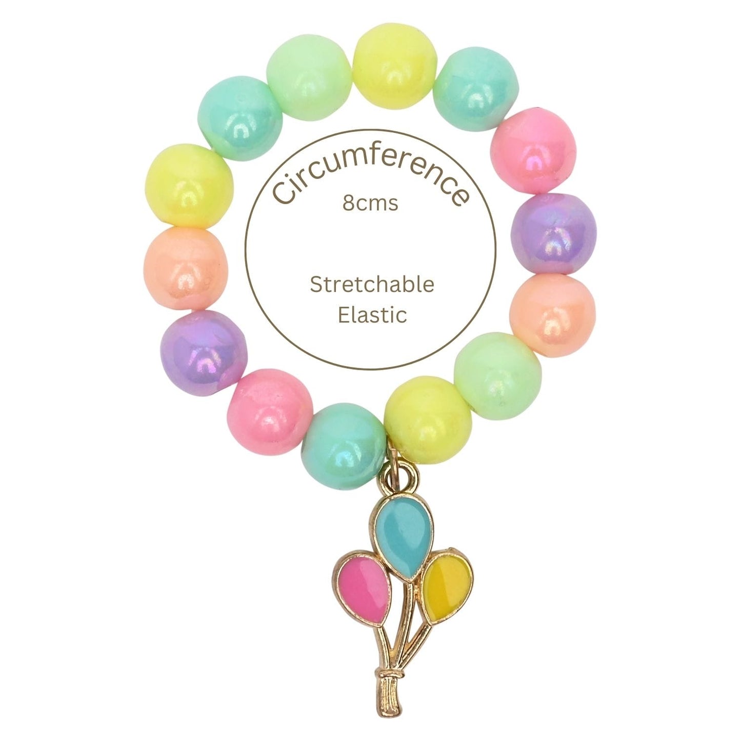 Balloons Charm Beaded Bracelet