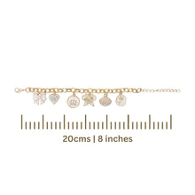 Load image into Gallery viewer, Butterfly Heart MultiCharm Chain Bracelet
