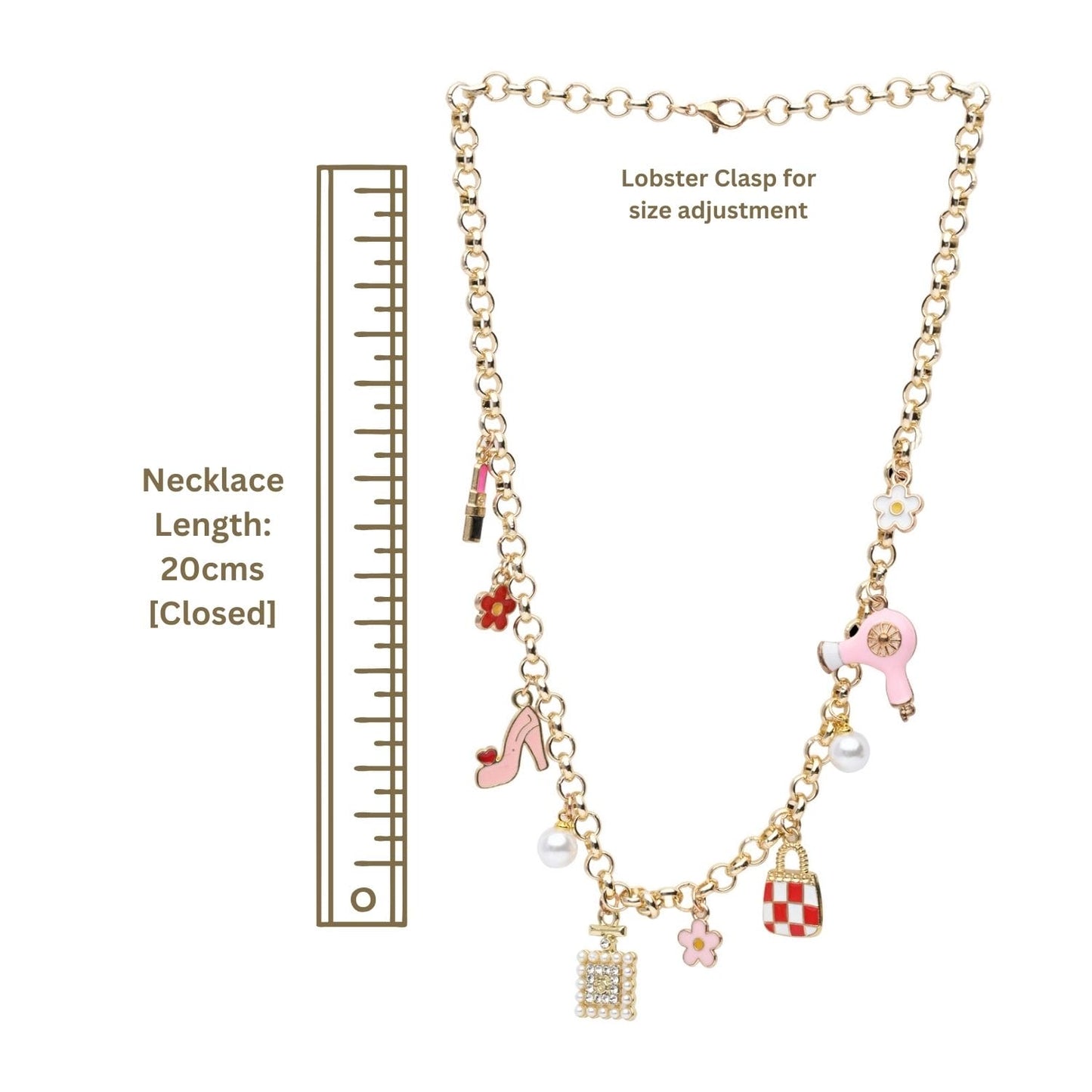Fashion Beauty Multicharm Chain Necklace