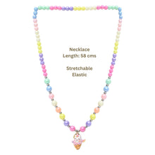 Load image into Gallery viewer, Unicorn Ice-Cream Charm Necklace Bracelet Set
