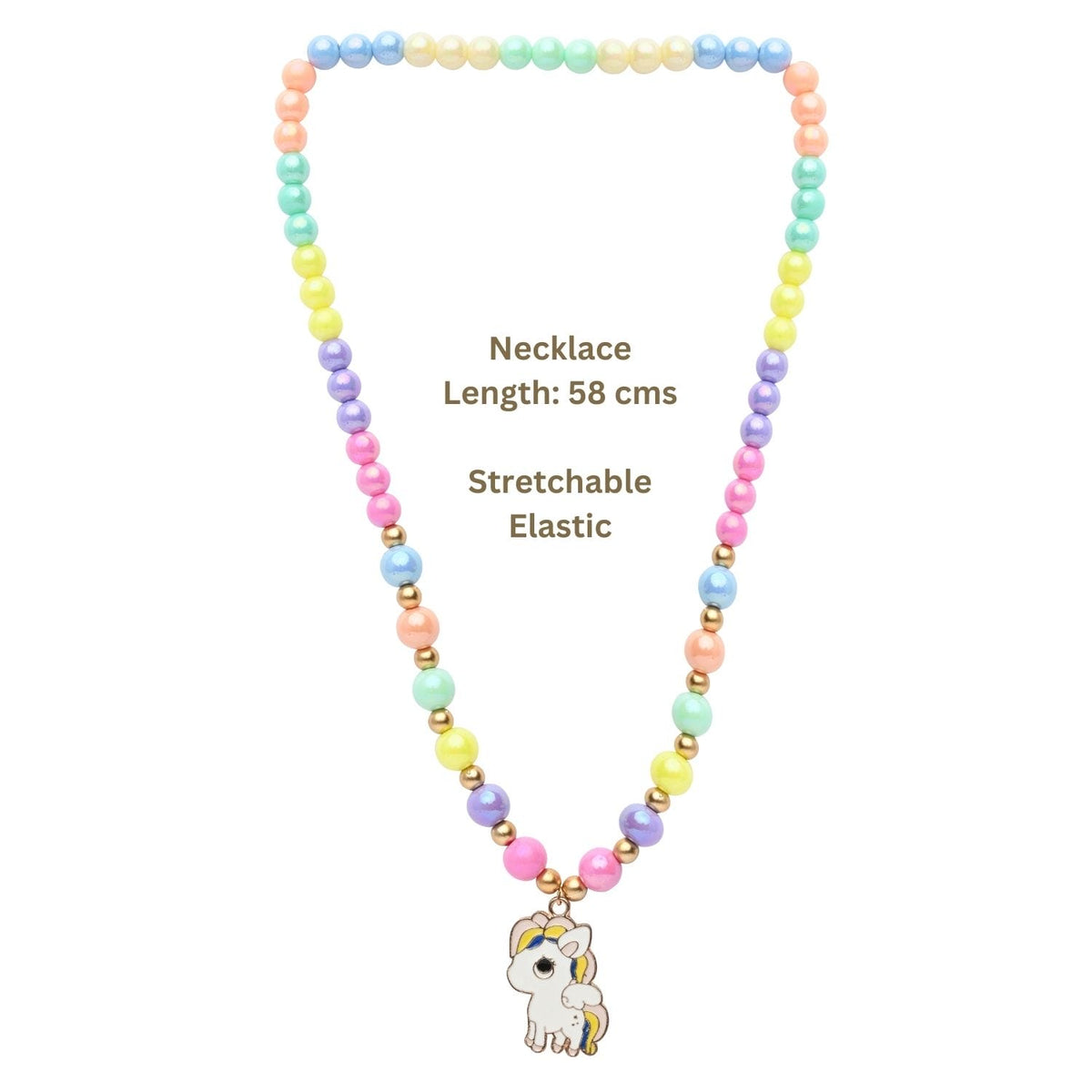 Unicorn Charm Necklace Bracelet Set