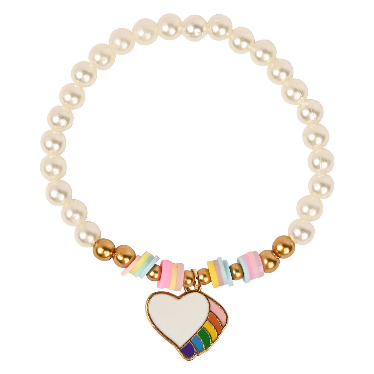 Heart Star Fimo Bead Kids Bracelet Set of 3