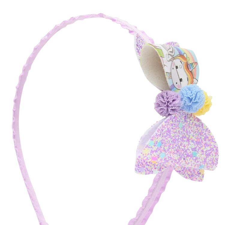 Glitter Unicorn Bow Hair Band