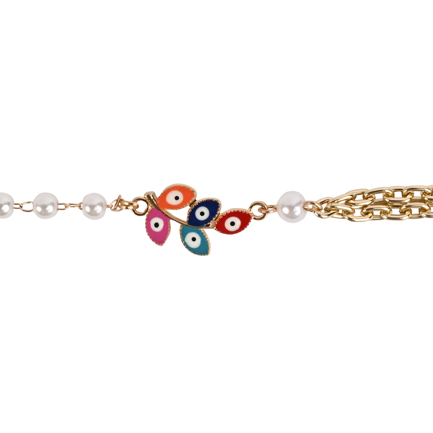 Evil Eye Floral Bracelet Rakhi for Girls