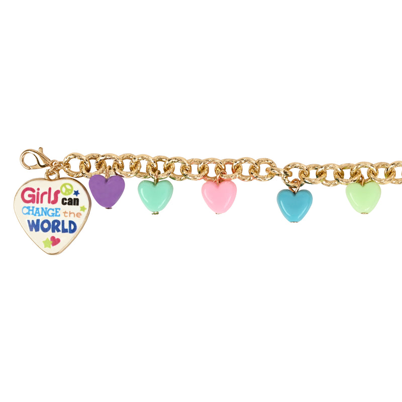 "Girls Can Change the World" Kids Bracelet