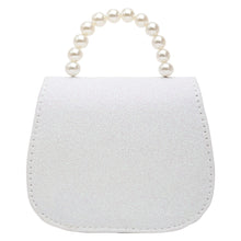 Load image into Gallery viewer, Butterfly Glitter Sling Bag Beaded Handle - White
