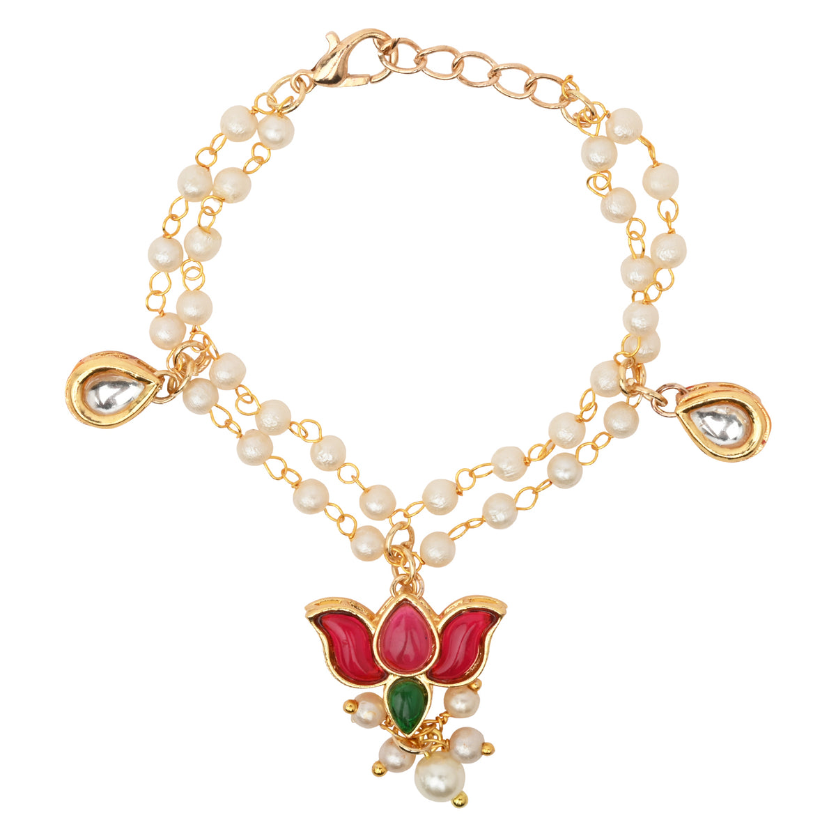 Kundan Lotus Jewellery Set for Girls