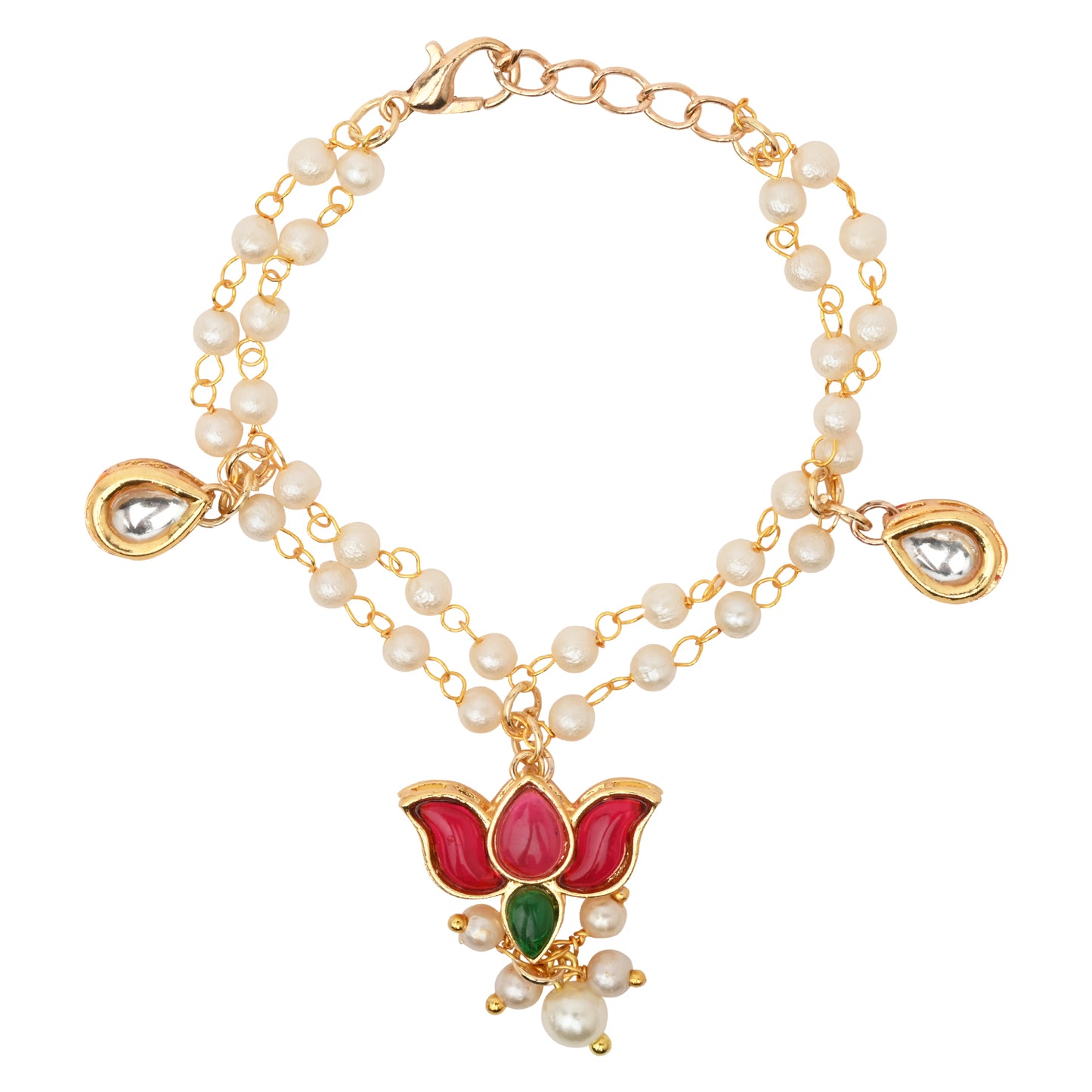 Kundan Lotus Jewellery Set for Girls