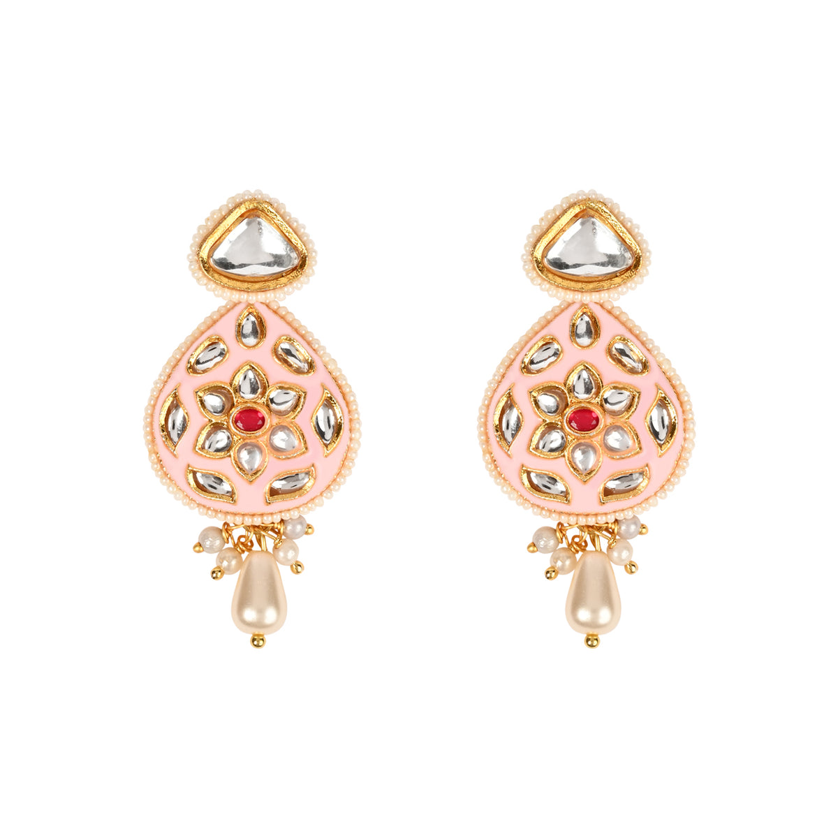 Kundan Mina Stone Jewellery Set for Girls