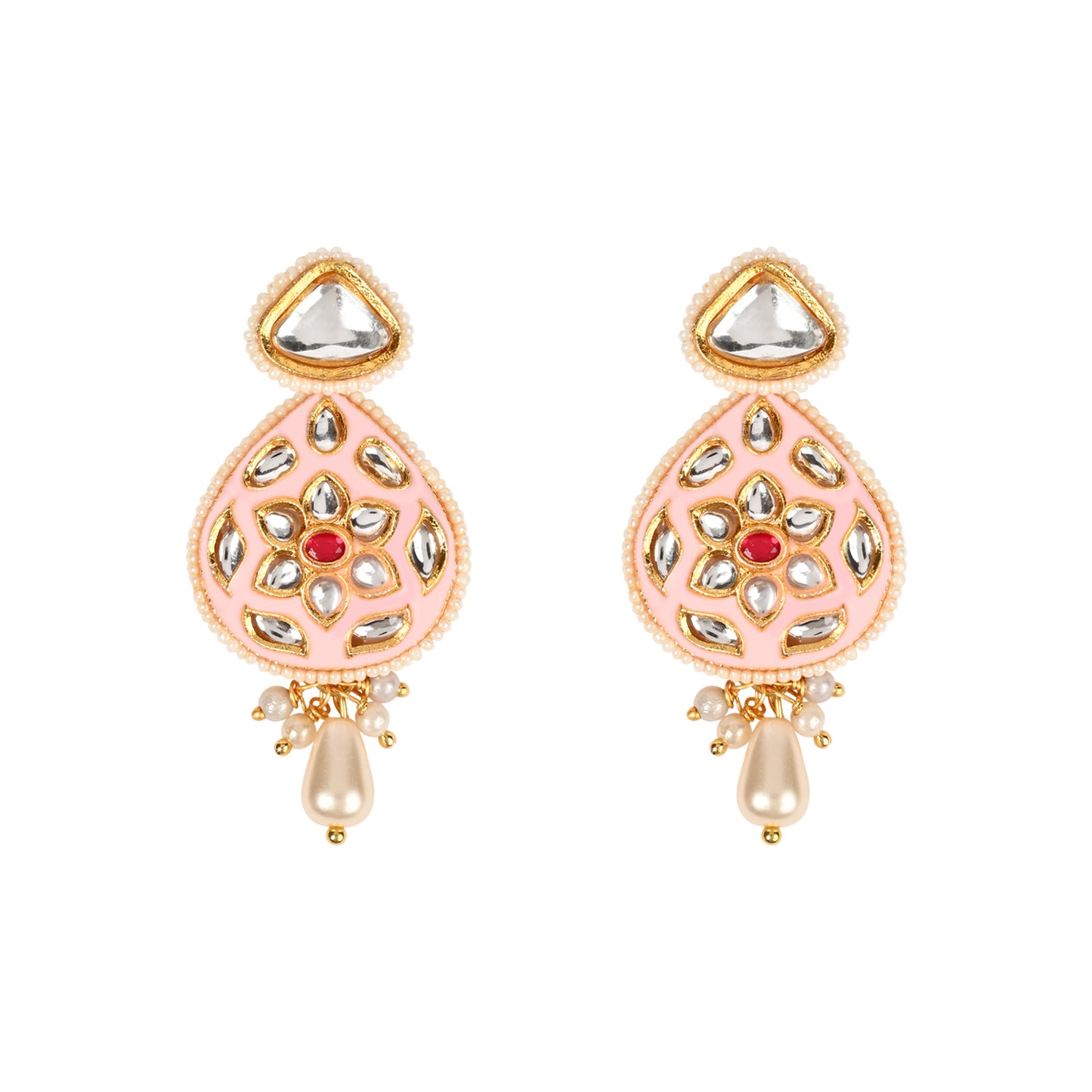 Kundan Mina Stone Jewellery Set for Girls
