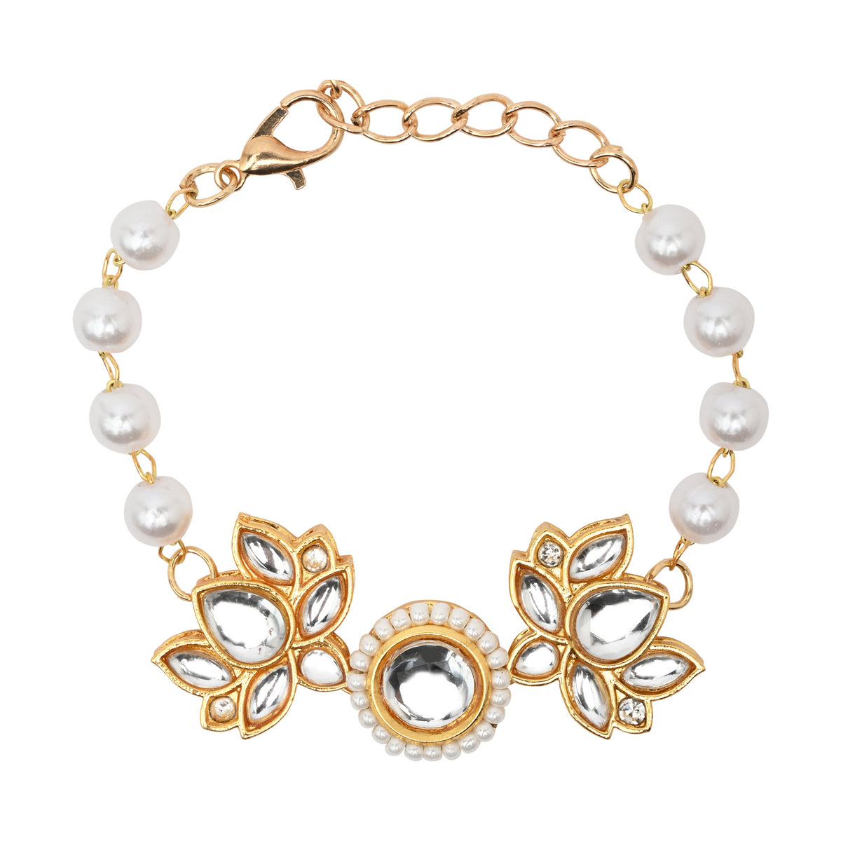 Kundan Lotus Jewellery Set for Girls