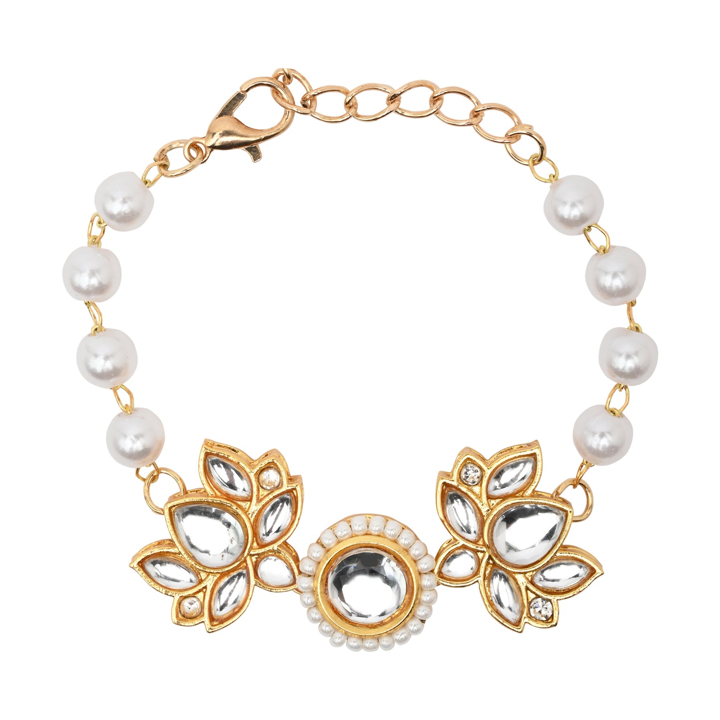 Kundan Lotus Jewellery Set for Girls