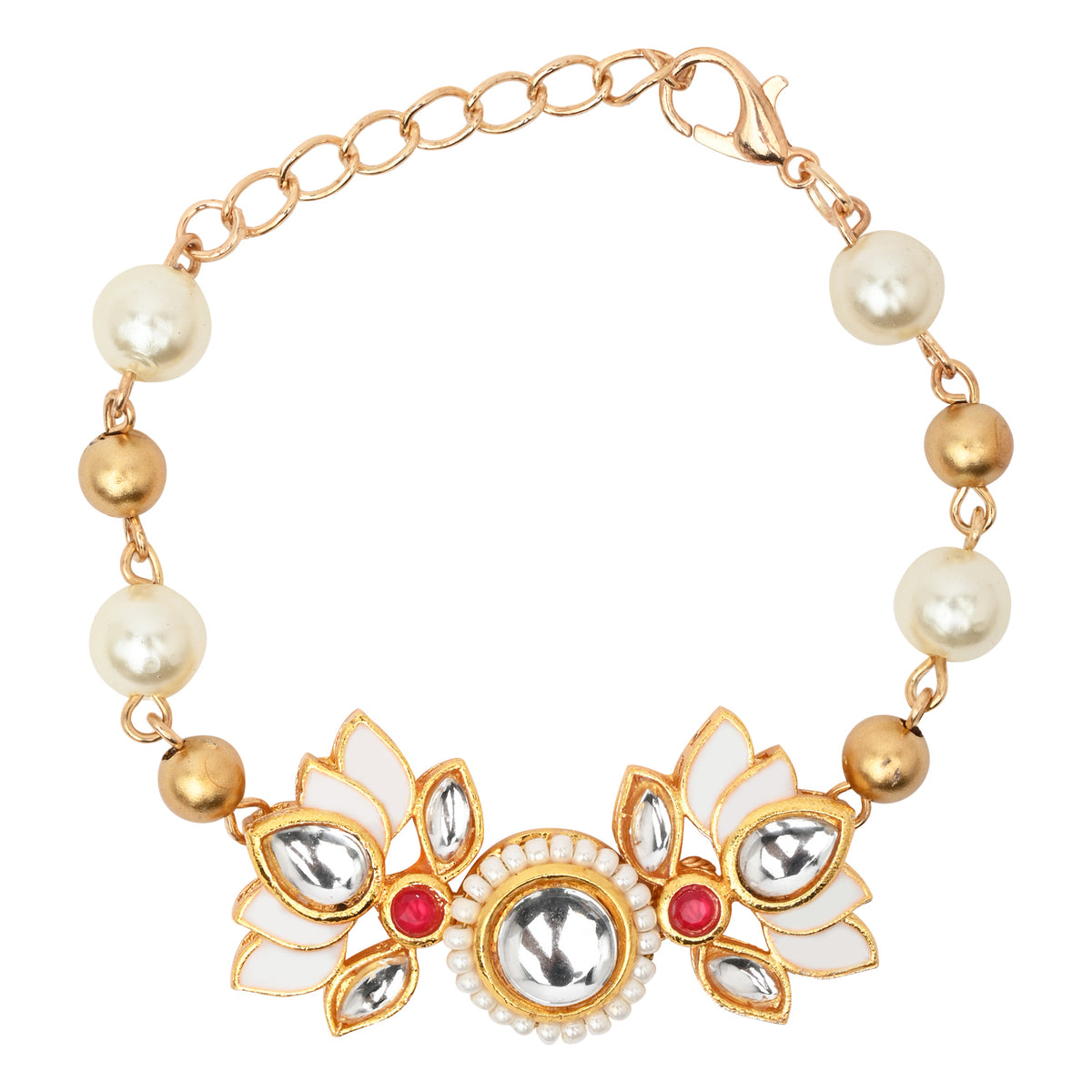 Kundan Lotus Jewellery Set for Girls