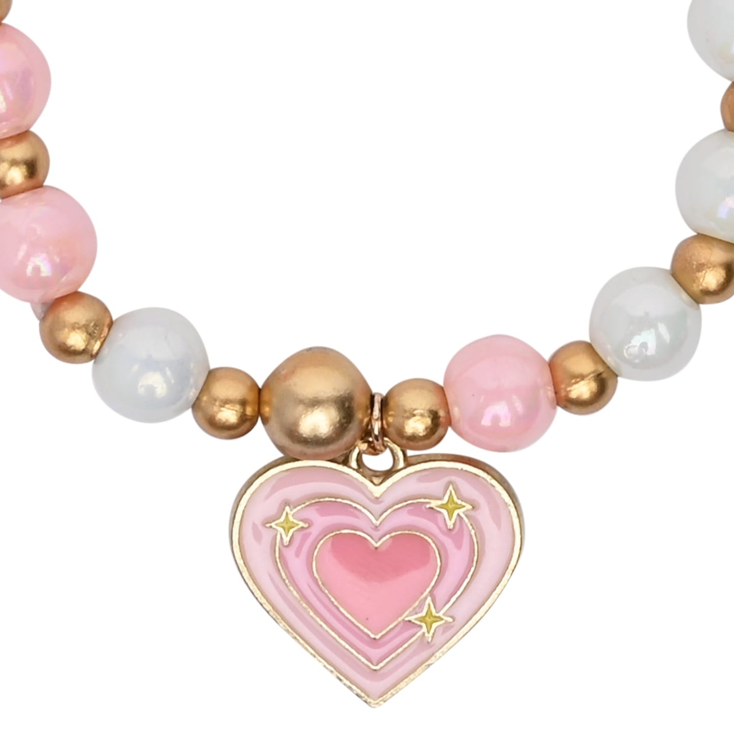 Heart Charm Beaded Bracelet