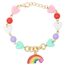 Load image into Gallery viewer, Happy Rainbow Charm Necklace Bracelet Jewellery Set
