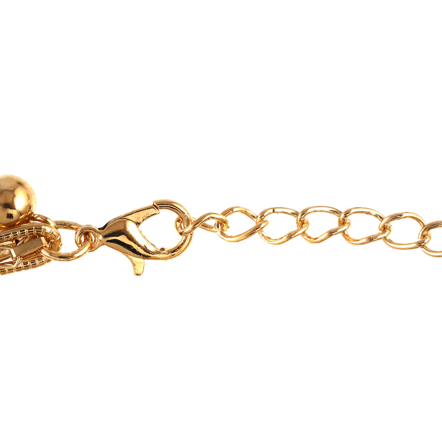 Gold Tone Chain Beaded Bracelet