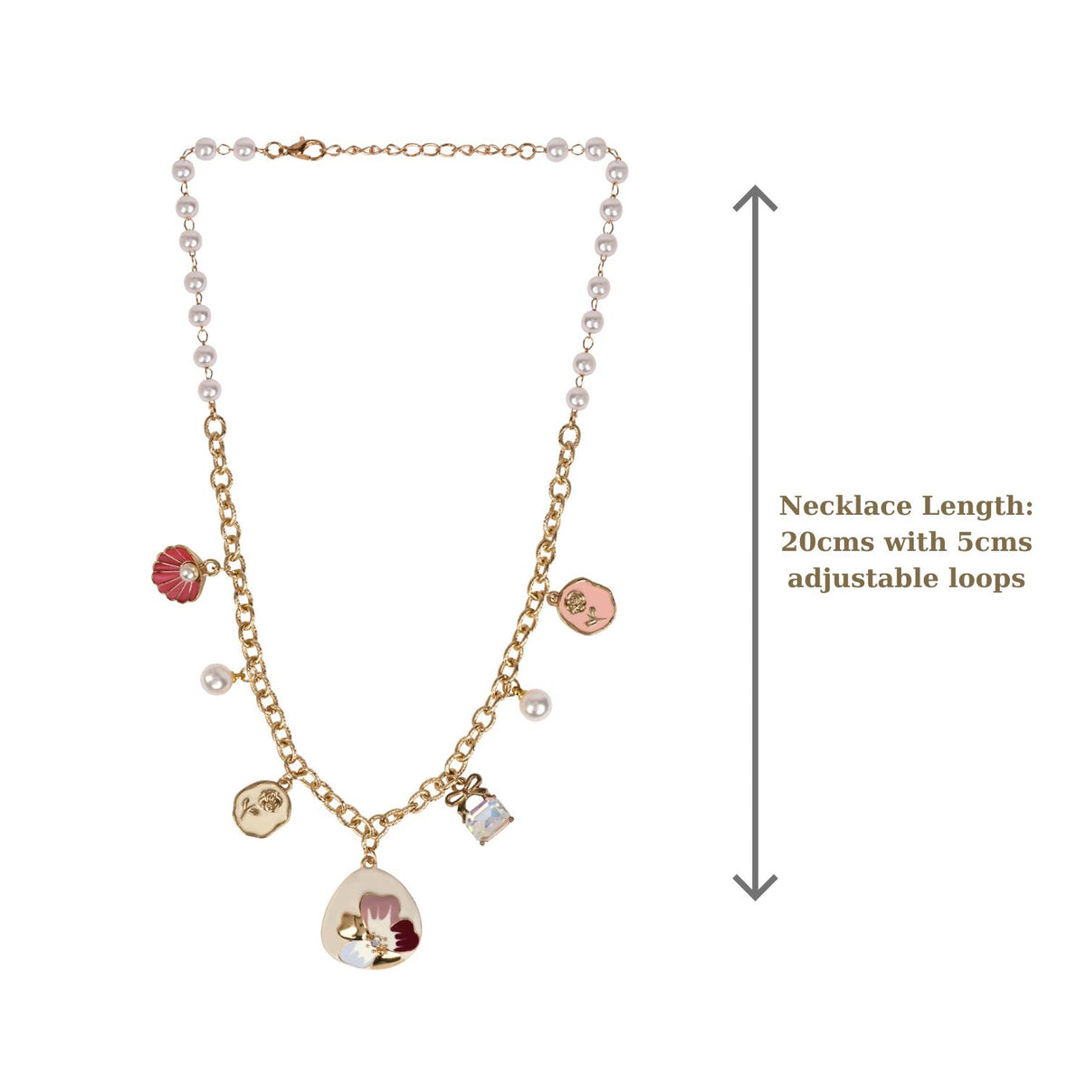 Floral Multi Charm Necklace