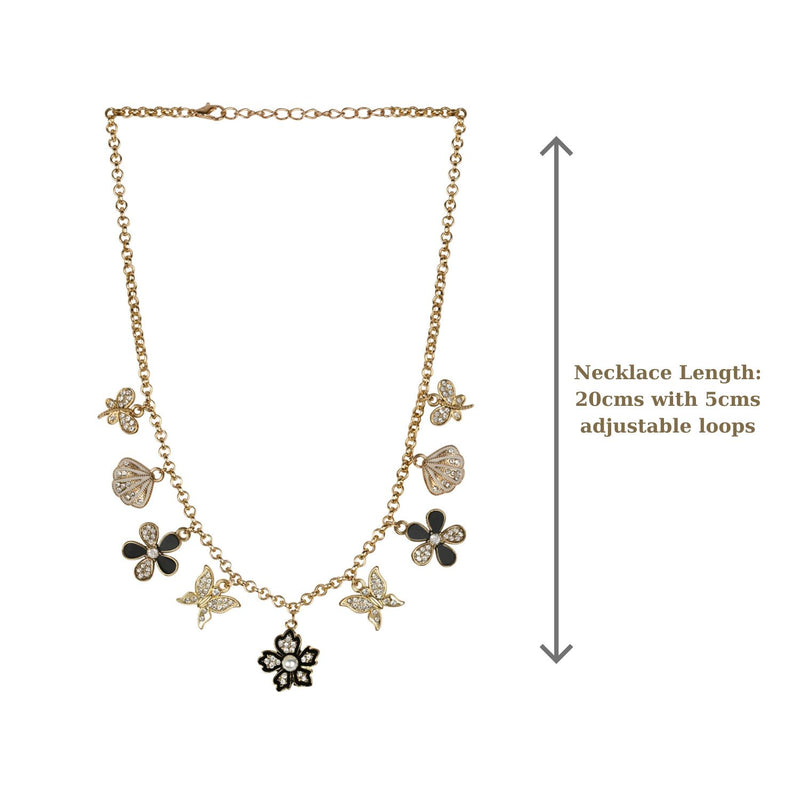 Diamond Stone Charm Necklace