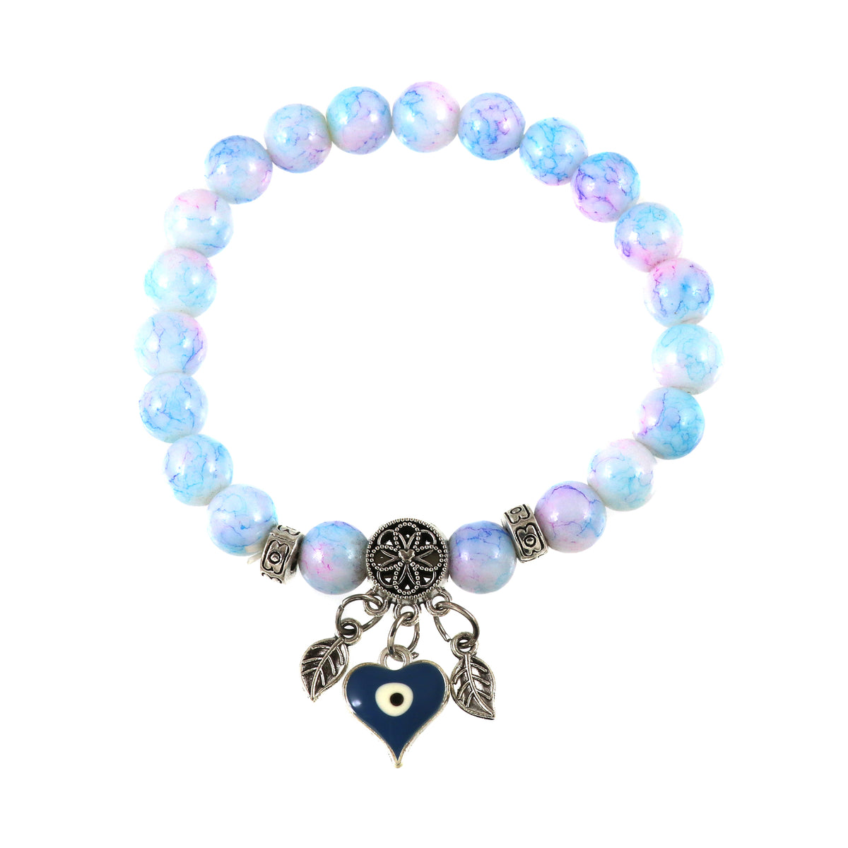 Evil Eye Charm Beaded Bracelet