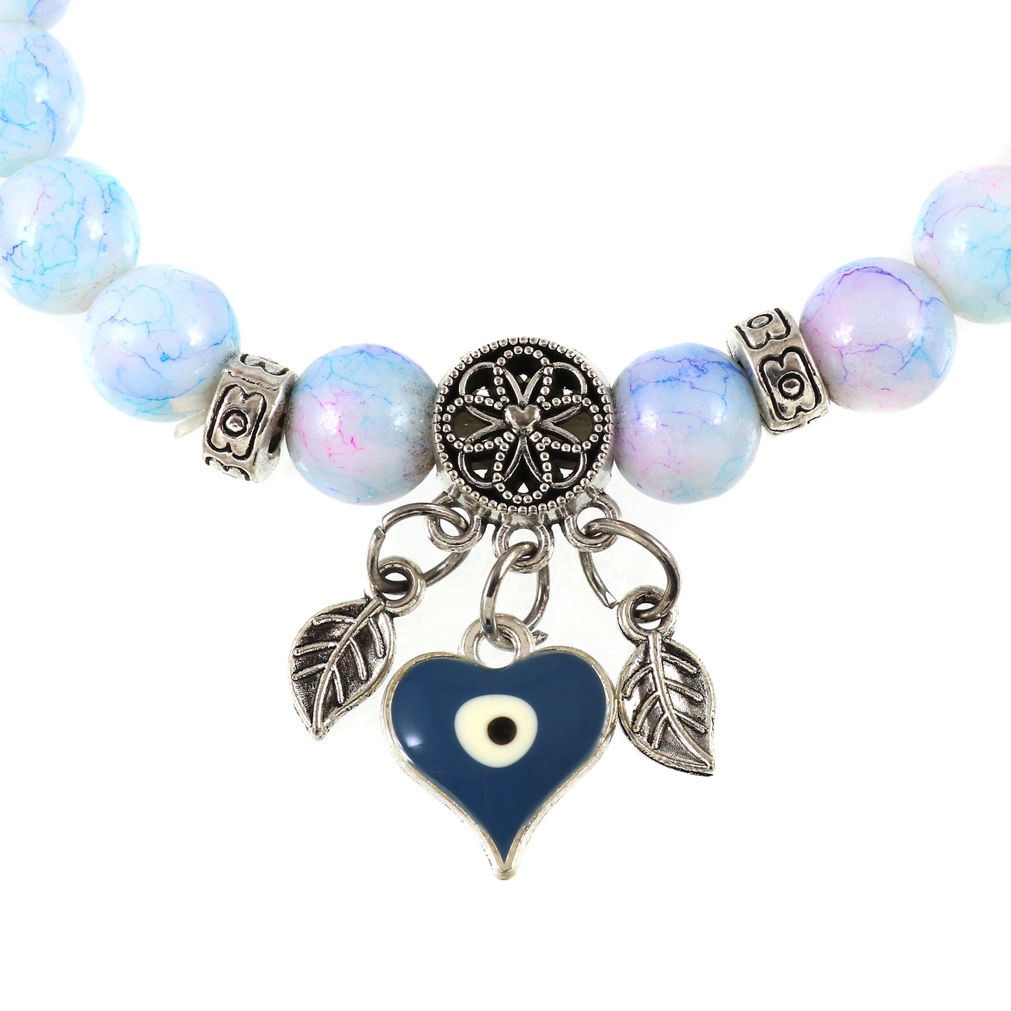 Evil Eye Charm Beaded Bracelet