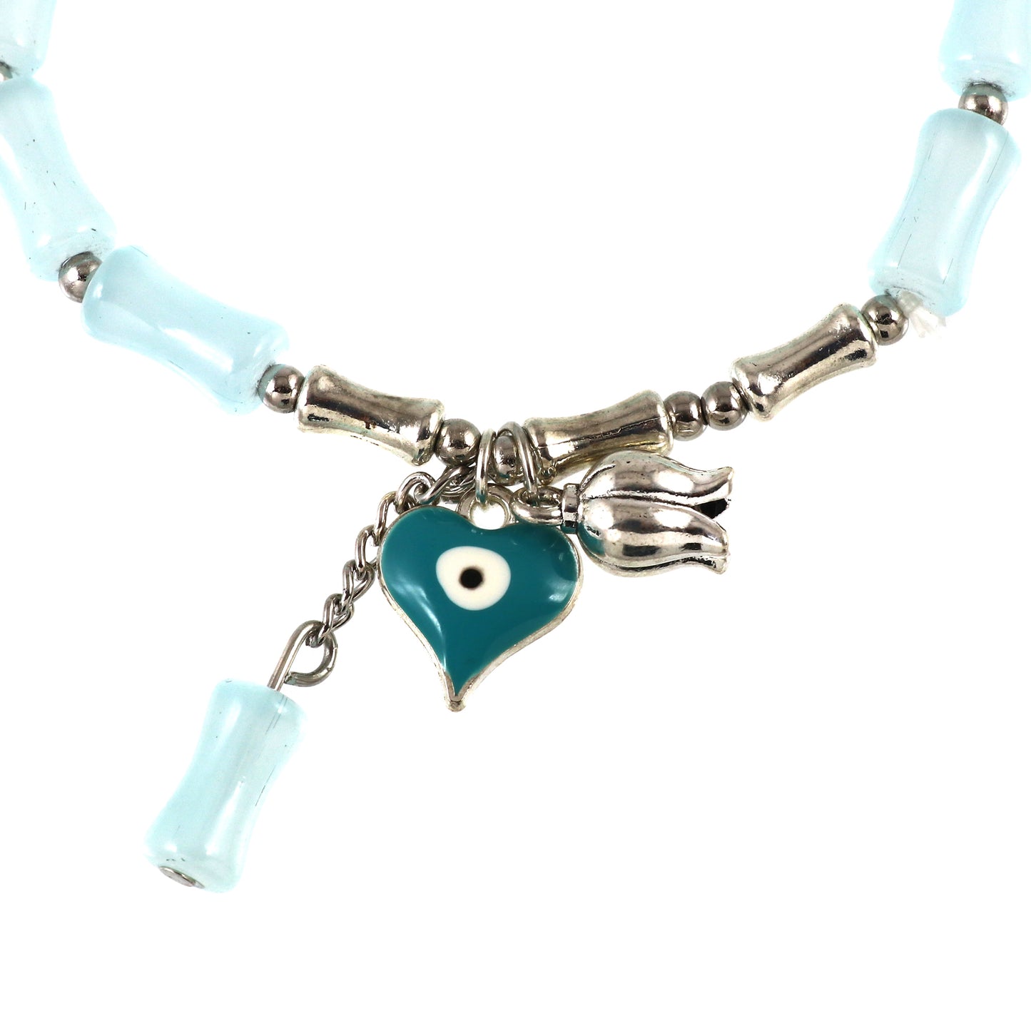 Evil Eye Charm Beaded Bracelet