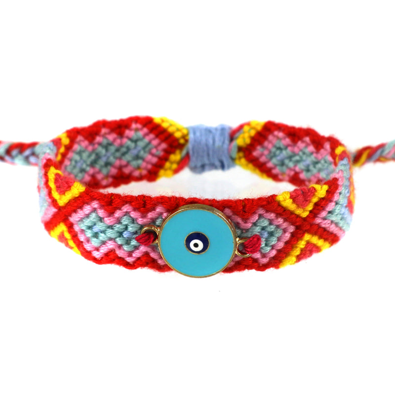 Handwoven Evil Eye Charm Bracelet