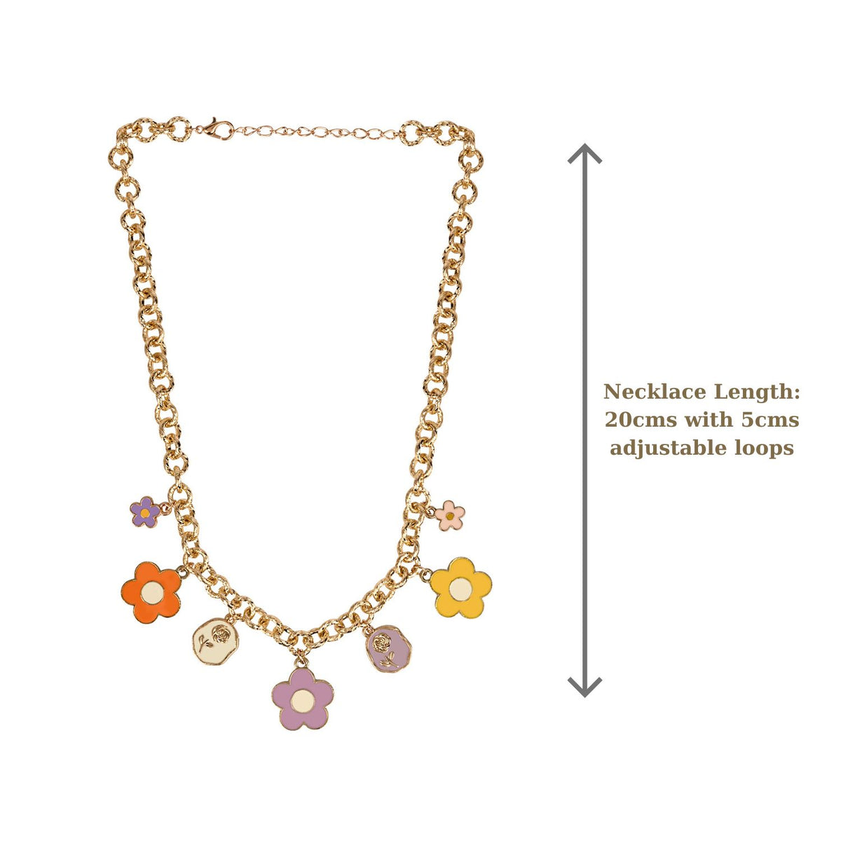 Floral Multi-Charm Necklace