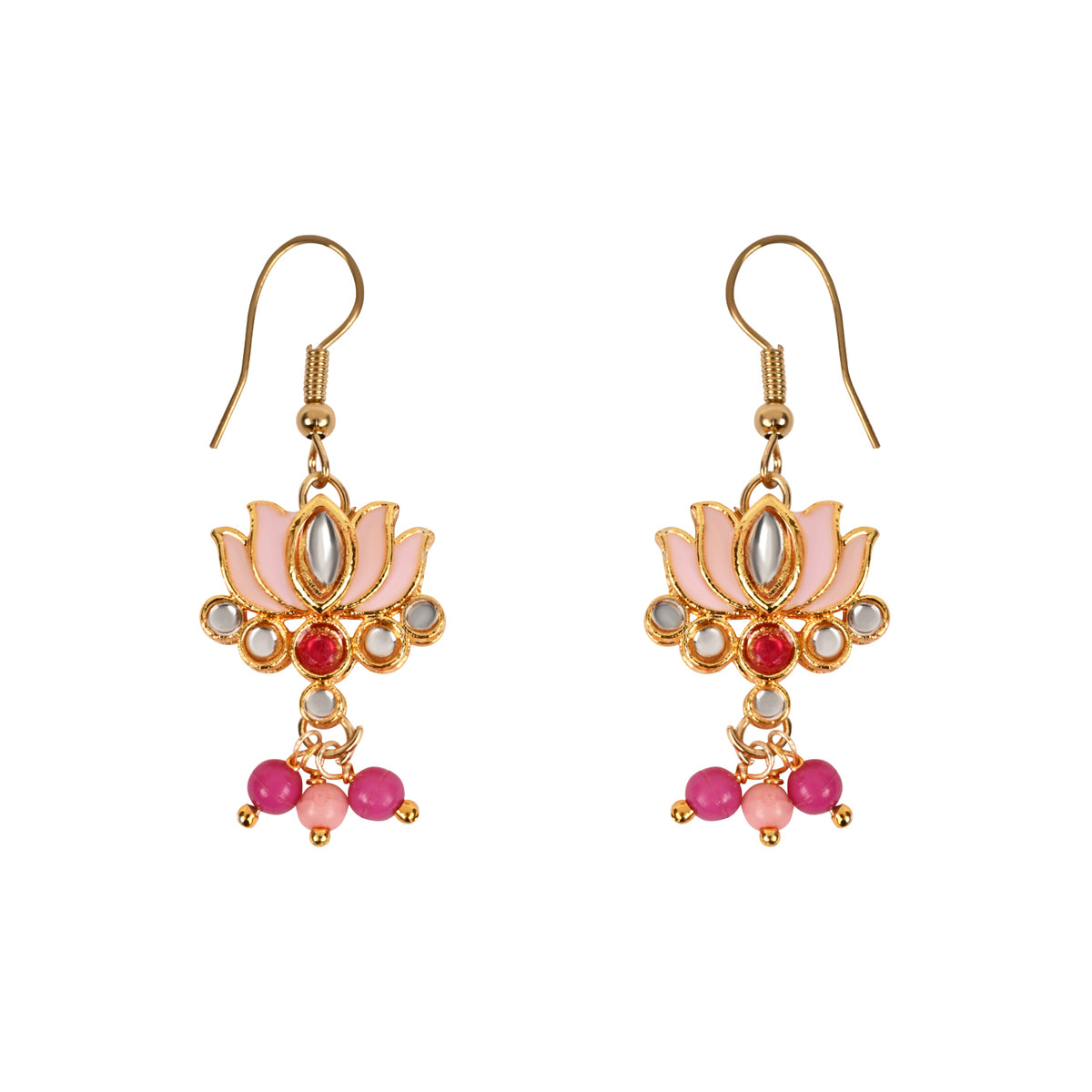 Kundan Lotus Jewellery Set for Girls