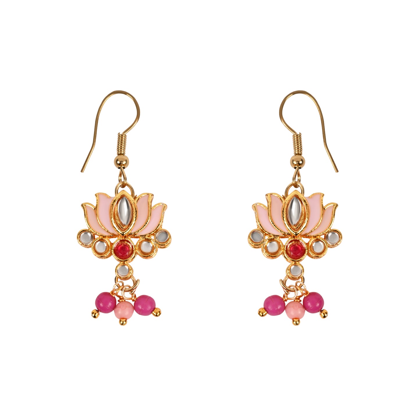 Kundan Lotus Jewellery Set for Girls