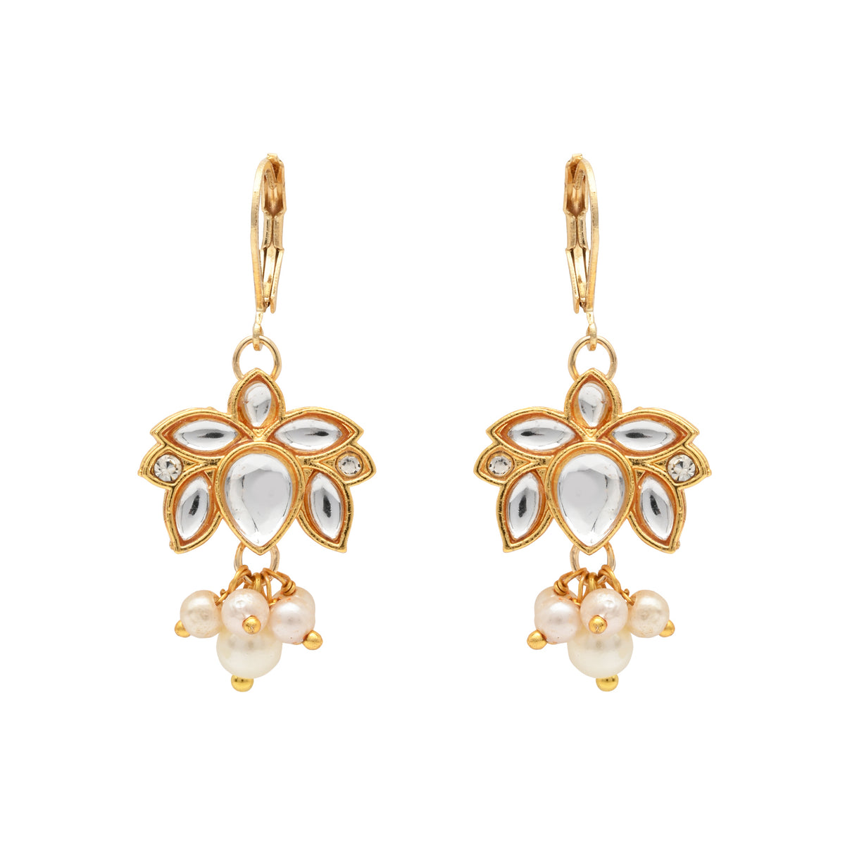 Kundan Lotus Jewellery Set for Girls