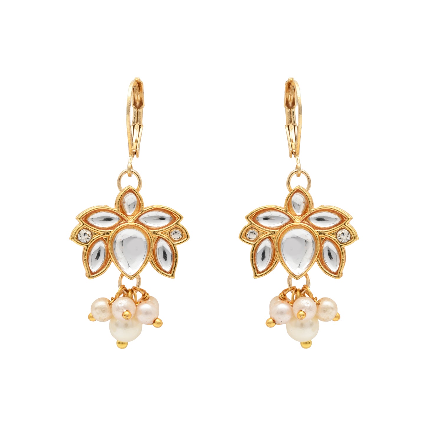 Kundan Lotus Jewellery Set for Girls
