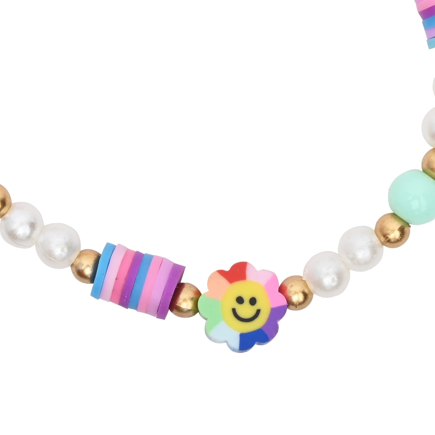 Rainbow Charm Necklace Bracelet Set