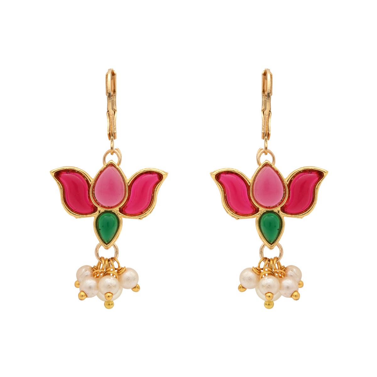 Kundan Lotus Jewellery Set for Girls