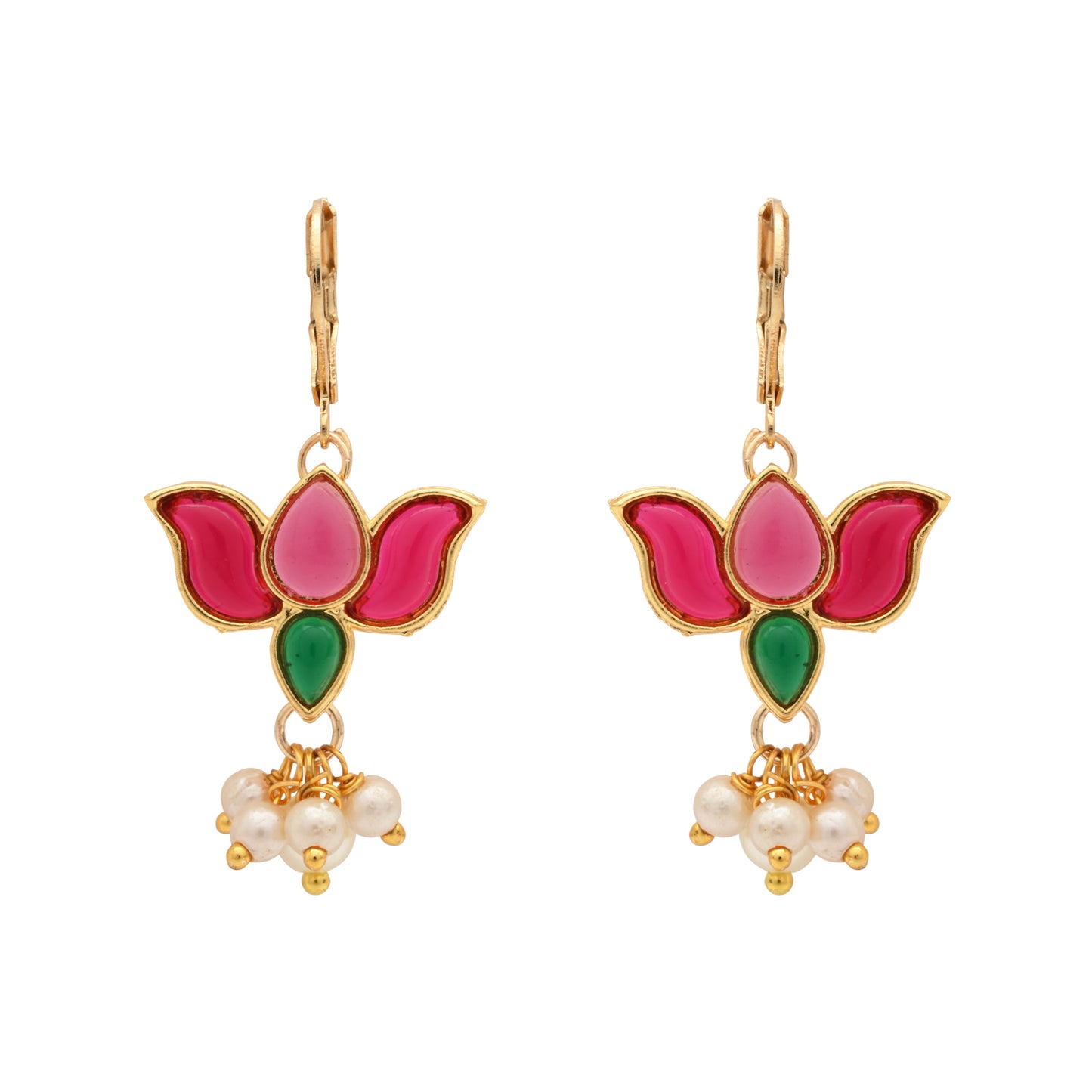 Kundan Lotus Jewellery Set for Girls