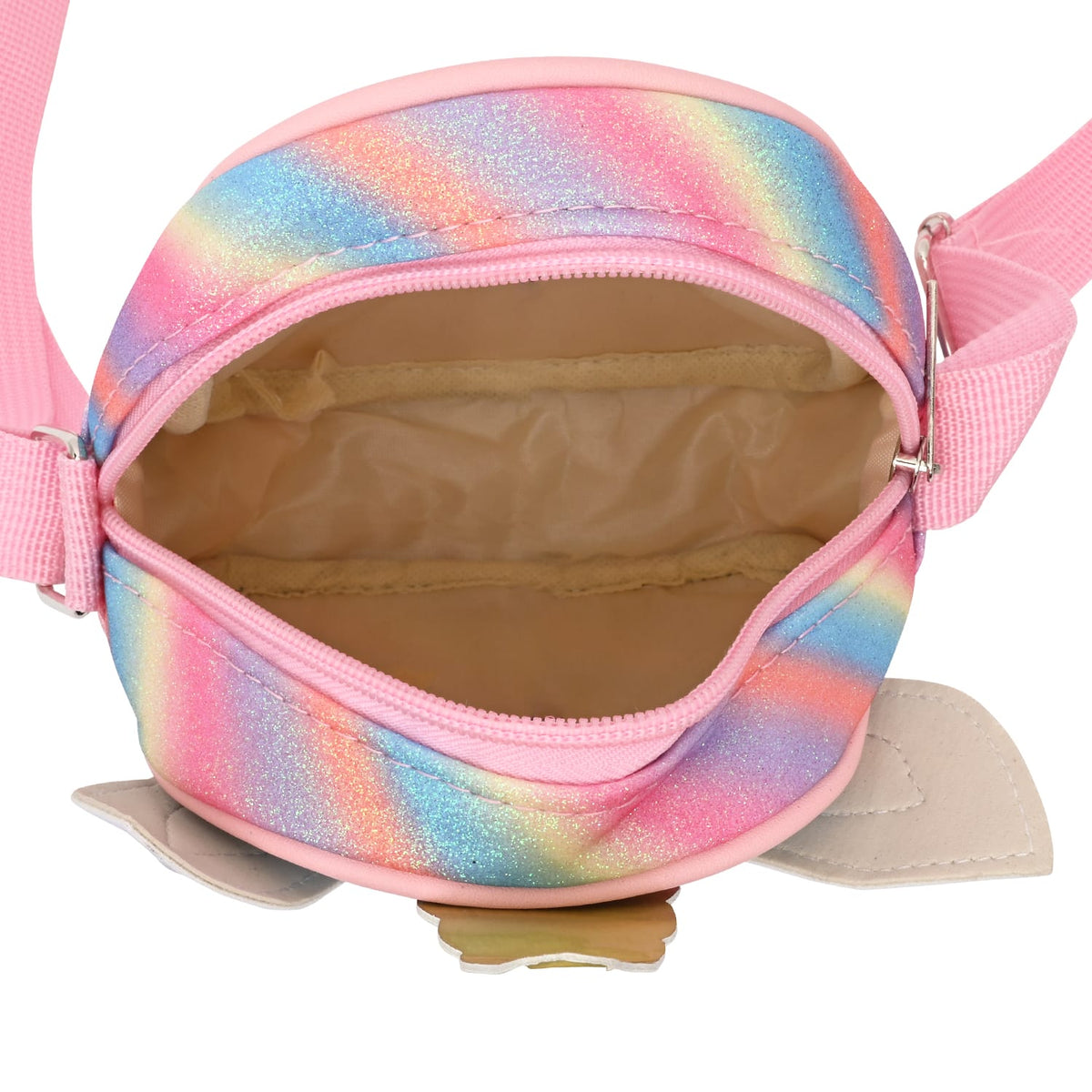 Unicorn Glitter Sling Bag - Light Pink