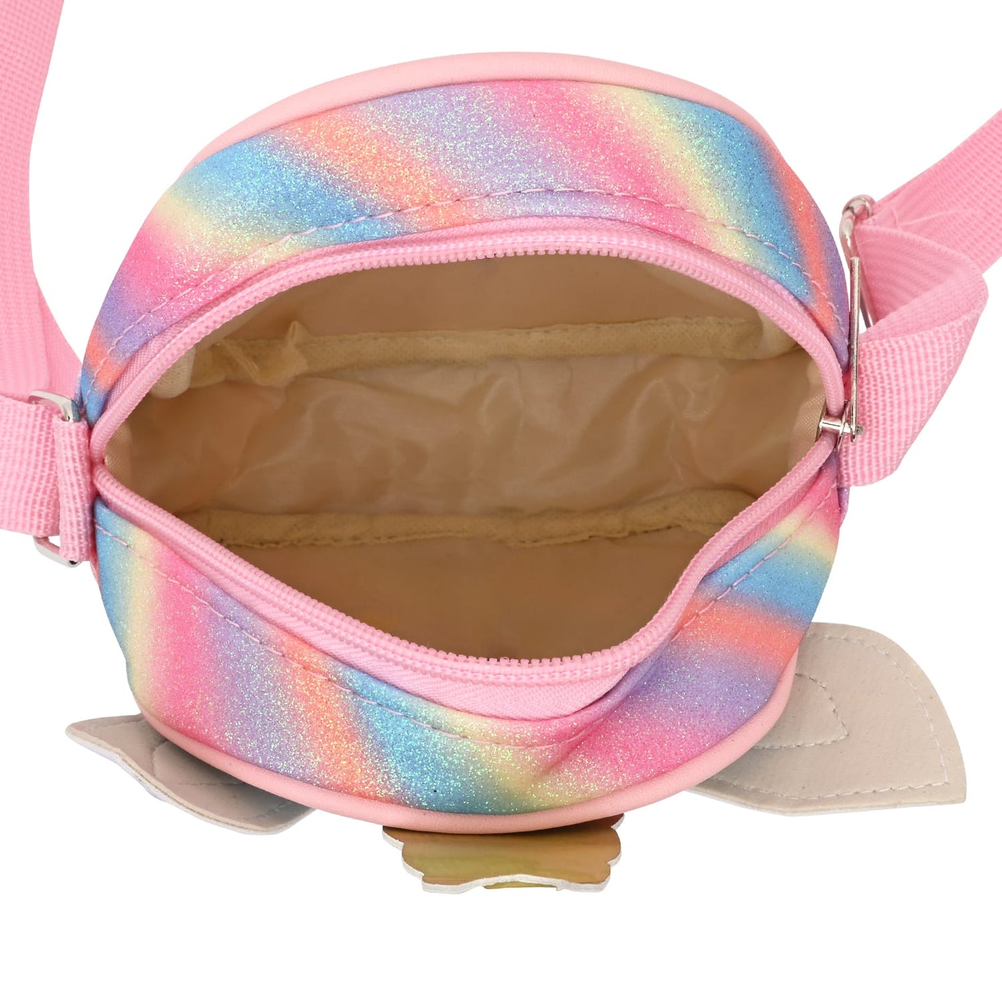 Unicorn Glitter Sling Bag - Light Pink