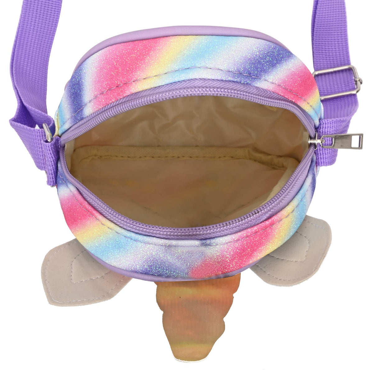 Unicorn Glitter Sling Bag - Purple