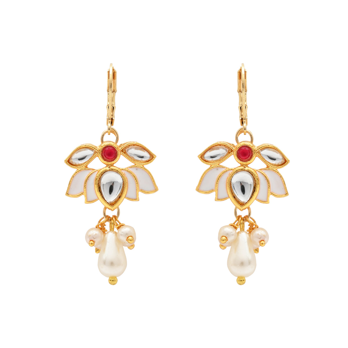 Kundan Lotus Jewellery Set for Girls