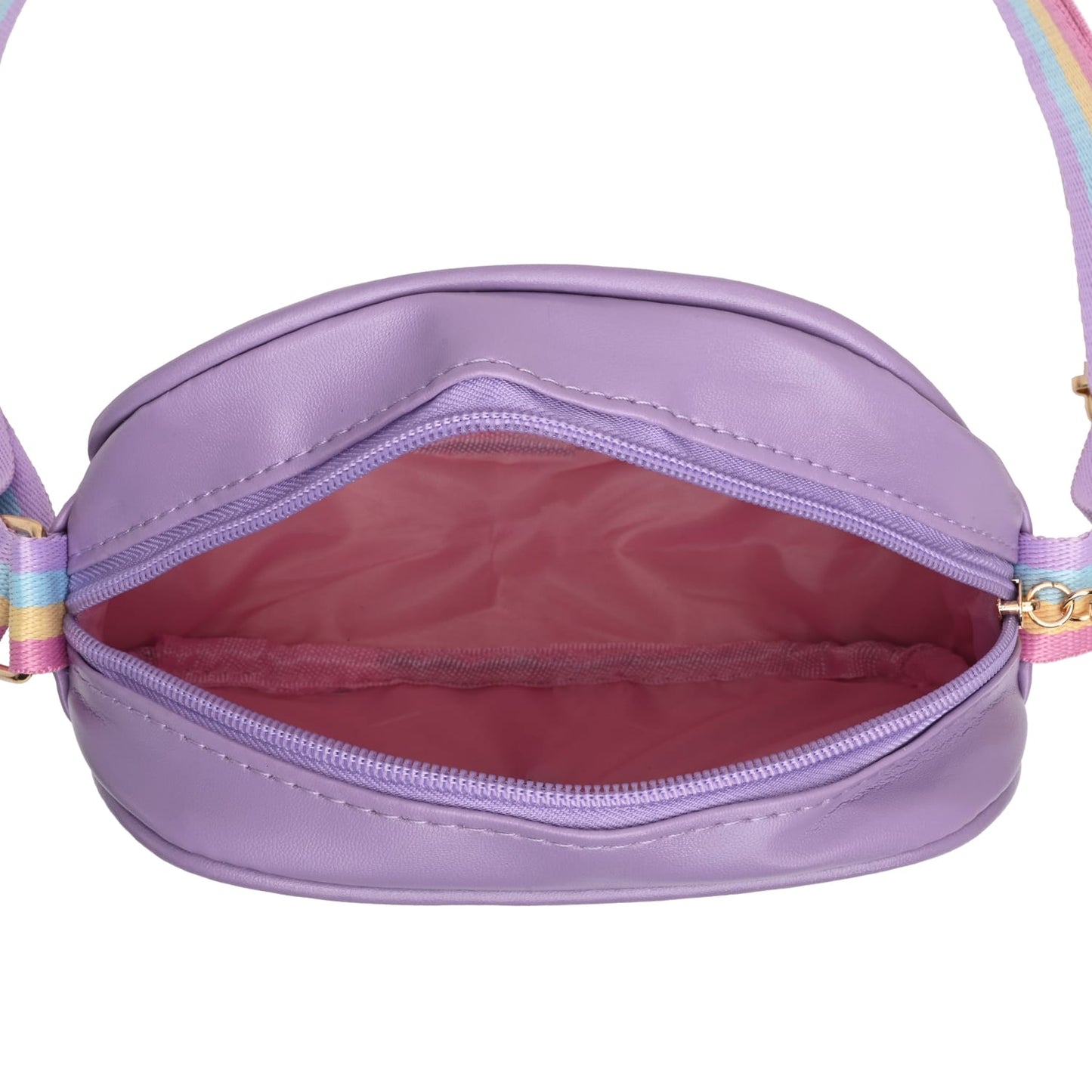 Glitter Heart Sling Bag - Purple