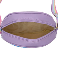 Load image into Gallery viewer, Rainbow Hearts Glitter Sequin Sling Bag - Purple
