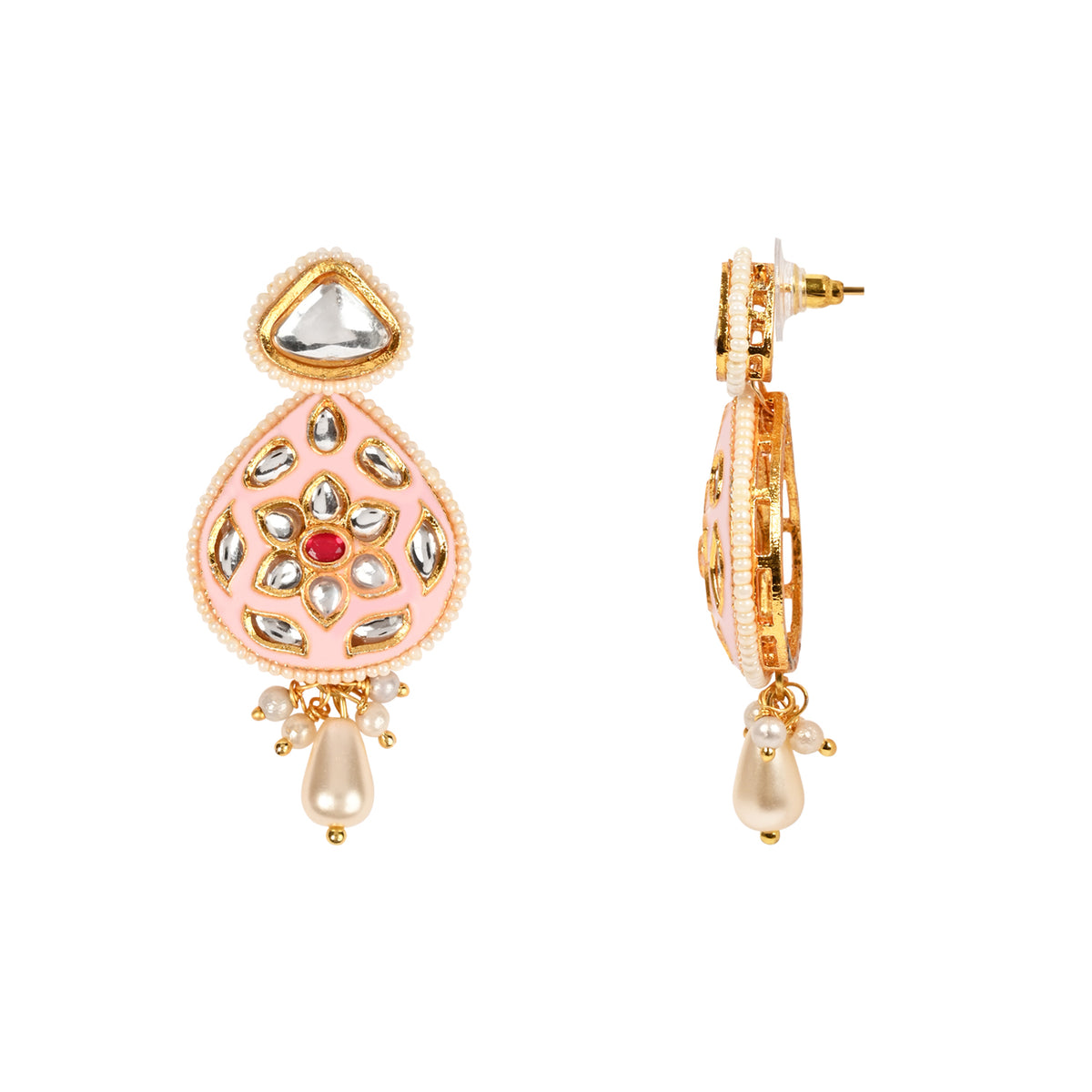 Kundan Mina Stone Jewellery Set for Girls