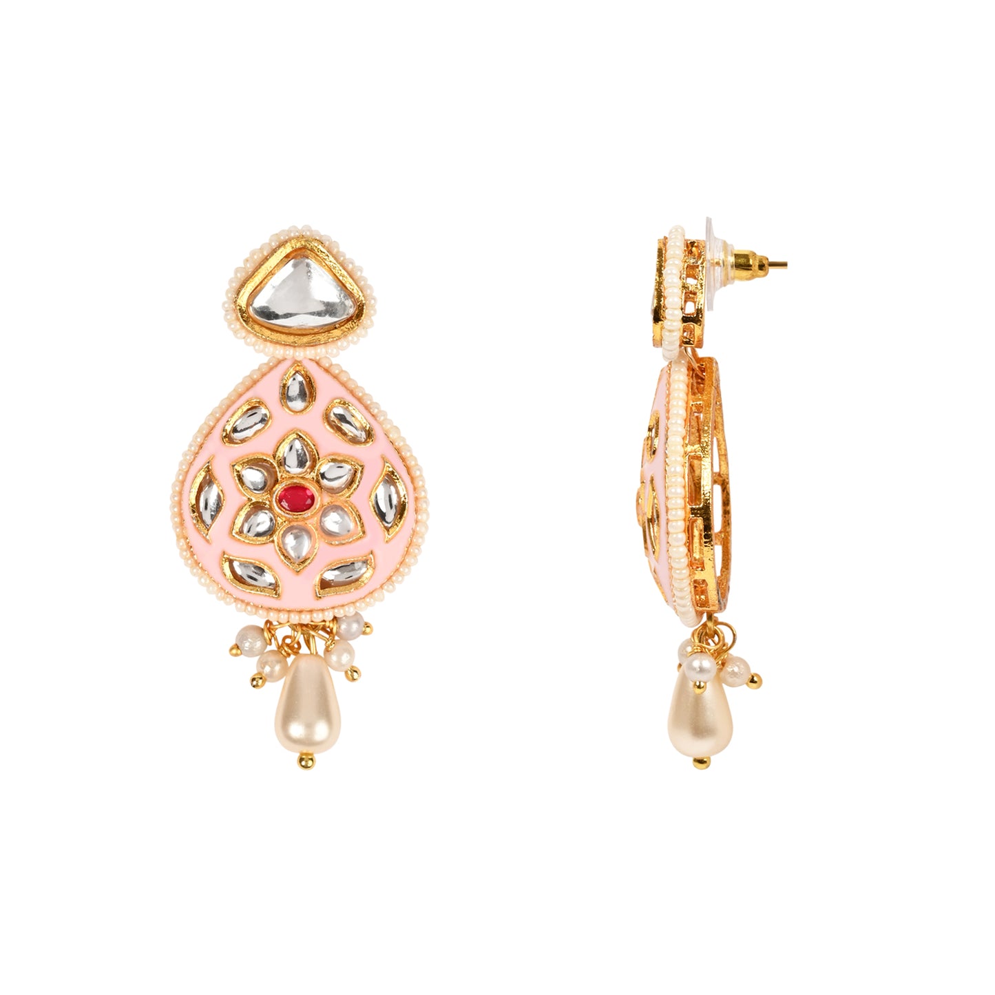 Kundan Mina Stone Jewellery Set for Girls